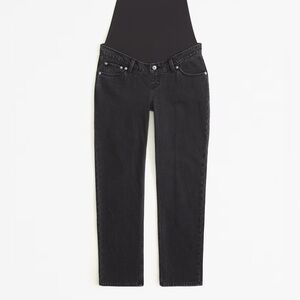 Abercrombie Ankle Straight Maternity Jean, size 25 Black
